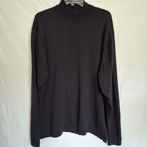 Vintage Tiger Woods Golf Sweater Mens 2XL Black‎ Pullover Crew Neck Preppy Nylon